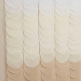 Neutral Ombre Tissue Paper Disc Party Backdrop - The Party Room